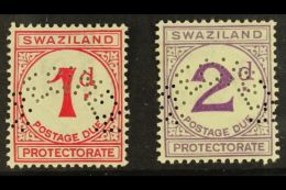 POSTAGE DUES 1933  1d & 2d Perforated "Specimen", SG D1s/2s, Very Fine Mint (2 Stamps) For More Images, Please... - Swasiland (...-1967)