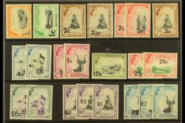 1961 Surcharges Complete Set With Most Surcharge Types Inc 50c Type II, 1r All Three Types & 2r All Three... - Swaziland (...-1967)