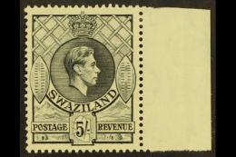 1938-54 5s Grey-black, P.13½x14, CW22b (as SG 37b), Never Hinged Mint. For More Images, Please Visit... - Swasiland (...-1967)