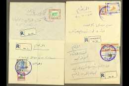 1953-1961 POSTAL AGENCIES An Interesting Group Of Covers (four Registered) With Stamps Tied By Different Circular... - Sudan (...-1951)