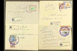 1953-1961 POSTAL AGENCIES An Interesting Group Of Covers (four Registered) With Stamps Tied By Different Circular... - Soedan (...-1951)