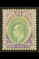 1907 £1 Green And Violet Head Die B, SG 32ab, Mint, Some Toning But Presentable. For More Images, Please... - Nigeria (...-1960)