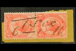 TSES FORERUNNER POSTMARK Superb Manuscript "Tses / 6 - 1 - 16" On 1d Pair Of South Africa, Putzel No 1, On Piece.... - South West Africa (1923-1990)