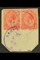 BERSEBA FORERUNNER Postmarks On 1d Pair Of South Africa, Putzel No. 1, Two Fine Strikes On Piece. For More Images,... - South West Africa (1923-1990)