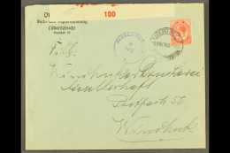 1918 (19 Nov) Printed Cover To Windhuk Bearing 1d Union Stamp Tied By "LUDERITZBUCHT" Cds Cancellation, Putzel... - South West Africa (1923-1990)