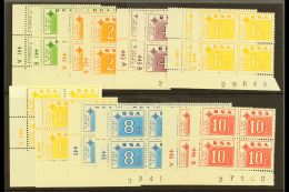 POSTAGE DUES 1972 Complete Set Plus 6c On Phosphorised Paper In A & B Cylinder Blocks Of 4, 8c Not Inscribed A... - Zonder Classificatie