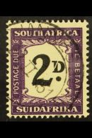 POSTAGE DUE 1948-9 2d Black & Violet, Pre-printing Paper Crease, Causes White (unprinted) Line Through "D" Of... - Non Classés