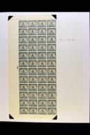 1941-8 1½d In Reduced Format, Block Of 48 With GOLD BLOB ON HEADGEAR Variety, Black, Four Figure Sheet... - Zonder Classificatie