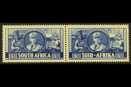 1941-46 3d Blue Large War Effort With "CIGARETTE FLAW" Variety, SG 91a, Never Hinged Mint Horizontal Pair. For... - Sin Clasificación