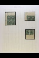 1926-7 ½d Pretoria Printings, Group Of Pairs Or Blocks, Includes Corner Pair & Block Of 4 With... - Sin Clasificación