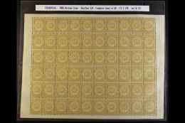 TRANSVAAL REVENUE STAMPS 1886 10s Buff Perf 11-11½, Barefoot 52A, COMPLETE SHEET OF SIXTY STAMPS, Never... - Non Classés