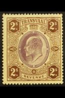 TRANSVAAL REVENUE 1906 KEVII 2s6d Orange & Black, Wmk MCA, Barefoot 104, Never Hinged Mint, Vertical Crease.... - Zonder Classificatie