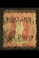 NATAL 1877-9 1d On 6d Rose, Surcharge DOUBLE, One Inverted, SG 93c, Good Used. For More Images, Please Visit... - Unclassified