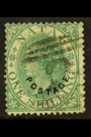 NATAL 1870 1s Green Overprinted "Postage" In Black, SG 58a, Used. Skilfull Repair At Top But Still A Fine Looking... - Unclassified