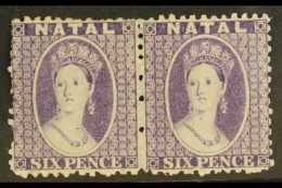 NATAL 1863 6d Violet, Wmk CC, P 12½, SG 24, Very Fine And Fresh Mint Pair. For More Images, Please Visit... - Sin Clasificación