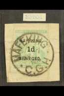 MAFEKING SIEGE 1900 1d On ½d Green, SG.1, Fine Used On Piece, Creases In Paper Clear Of Stamp, With... - Sin Clasificación