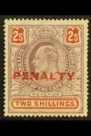 CAPE OF GOOD HOPE REVENUE - 1911 2s Purple & Orange, Ovptd "PENALTY" Barefoot 4, Never Hinged Mint. For More... - Unclassified