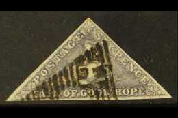 CAPE OF GOOD HOPE 1855-63 6d Slate- Lilac On Blued, SG 7c, Very Fine Used With 3 Neat Margins, Strong Crisp Colour... - Non Classés