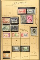 1907-74 CHIEFLY MINT COLLECTION Presented On Pages. Inc 1907 ½d, 1908-11 Canoe Set To 1s Used, KGV Defin... - Islas Salomón (...-1978)