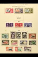 1907-56 FINE MINT COLLECTION On Printed Pages. Includes KGV To 11d, KGVI Pictorials To 2s6d & 5s, 1949 Silver... - British Solomon Islands (...-1978)