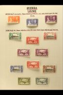 1937-84 SUPERB MINT COLLECTION WITH COMPLETE DEFINITIVE SETS A Beautifully Written Up Collection On Pages,... - Sierra Leone (...-1960)