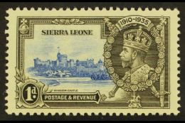 1935 1d Ultramarine And Grey-black Jubilee With LIGHTNING CONDUCTOR Flaw, SG 181c, Never Hinged Mint. For More... - Sierra Leone (...-1960)