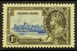 1935 1d Ultramarine And Grey-black Jubilee With LIGHTNING CONDUCTOR Flaw, SG 181c, Never Hinged Mint. For More... - Sierra Leona (...-1960)