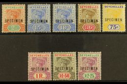 1897 Die II Set To 2r25 Less 6c Carmine, Ovptd "Specimen", SG 28s/36s (less 29), Very Fine Mint. (8 Stamps) For... - Seychellen (...-1976)