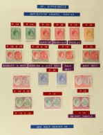 1938-50 DEFINITIVES A Fine Mint Collection On Album Pages With The Complete Basic Set To £1, SG 68a/77f,... - St.Kitts Und Nevis ( 1983-...)