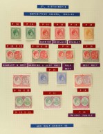 1938-50 DEFINITIVES A Fine Mint Collection On Album Pages With The Complete Basic Set To £1, SG 68a/77f,... - St.Kitts Y Nevis ( 1983-...)