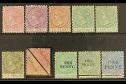 1870-90 Mint Group With 1870-82 Perf 12½ 1d Both Colours, And Perf 14 2½d Red-brown, 1882-90... - St.Christopher-Nevis & Anguilla (...-1980)