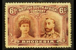 1910 6d Bright Chestnut And Mauve, Double Head, SG 145a, Good Mint But A Little Soiled. Scarce Stamp, Cat SG... - Other & Unclassified