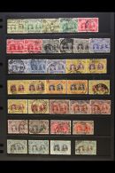 1910 - 1913 USED DOUBLE HEAD COLLECTION Fine Range Of Shades And Perfs Including Perf 14 Issues ½d Green (4... - Other & Unclassified