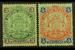 1896 3s Green And Mauve And 4s Orange Red And Blue, Arms Die I, SG 36/7, Very Fine Mint. (2 Stamps) For More... - Other & Unclassified