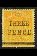 1896 3d On 5s Matabele Rebellion Provisional, SG 53, Very Fine Mint. For More Images, Please Visit... - Other & Unclassified