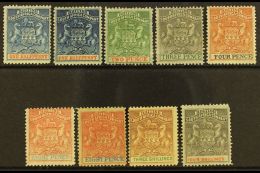1892 Bi-colour Arms Set Complete To 4s, SG 18/26, Fie To Very Fine Mint, 4s Short Corner Perf. Cat SG £325 ... - Sonstige & Ohne Zuordnung
