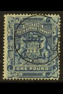 1892 £1 Deep Blue, Arms, SG 10, Very Fine Used. For More Images, Please Visit... - Andere & Zonder Classificatie