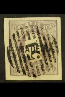 MADEIRA 1868 100r Dull Lilac Imperf, SG 2, Fine Used With 4 Wide Margins For More Images, Please Visit... - Other & Unclassified
