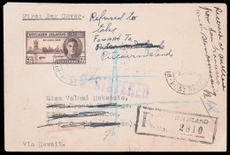 1946 PITCAIRN - HAWAII - SAN FRANCISCO - SAIPAN - NZ - PITCAIRN COVER! 1946 (2 Dec) Victory First Day Cover... - Islas De Pitcairn