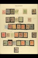 19TH CENTURY COLLECTION 1864-99 On Ancient Pages. A Mixed Mint & Used Old Time Collection Including Imperfs,... - Filipinas