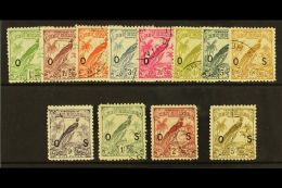 OFFICIALS 1932 "O S" Overprint Set (without Dates), Less 2½d Green, SG O42/54, Very Fine Used. (12 Stamps)... - Papouasie-Nouvelle-Guinée