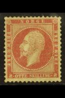 1856-60 8s Dull Lake King Oscar (SG 11, Facit 5, Michel 5), Fine Unused Regummed, Good Centering, Rare Stamp, Cat... - Other & Unclassified