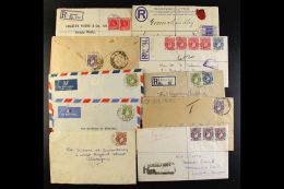 ENUGU - COVERS 1923-64 Incl. 1923 Registered To London, 1932 3d Registered Envelope To England, 1934 3d Registered... - Nigeria (...-1960)