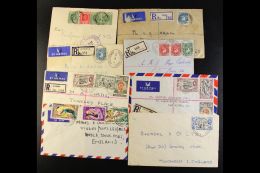 ASABA - COVERS 1920-58 With Registered And Airmail Frankings,also  Asabe Ase, Asaba C Point Etc. (15 Items) For... - Nigeria (...-1960)