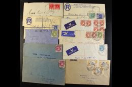 ADOEKITI - COVERS 1922-58 Incl. 1922 Skeleton Cds's, 1933 Registered Stationery Envelope With Manuscript Label,... - Nigeria (...-1960)