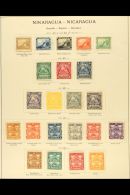 1862-1937 MINT & USED COLLECTION On Old Printed Pages. Strong 19th Century Ranges Inc Many Complete Sets.... - Nicaragua