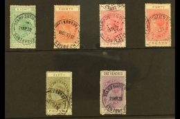REVENUE STAMPS STAMP DUTY 1882 £8 Green (Barefoot 262), £30 Salmon (Bft 270), £40 Red (two... - Other & Unclassified