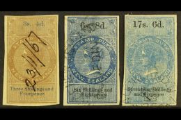 REVENUE STAMPS 1866 (wmk NZ, Imperf) 3s4d And 6s8d (Barefoot 25 & 39), Plus 1867 (wmk NZ & Star, Imperf)... - Andere & Zonder Classificatie