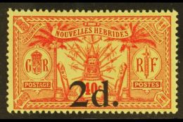 ENGLISH 1920-21 2d On 40c Red/yellow (F27), SG 35, Fine Mint For More Images, Please Visit... - Sonstige & Ohne Zuordnung