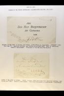 1815-1879 OFFICIAL MAIL. An Interesting Collection Of Stampless ENTIRE LETTERS Nicely Written Up On Leaves,... - Other & Unclassified